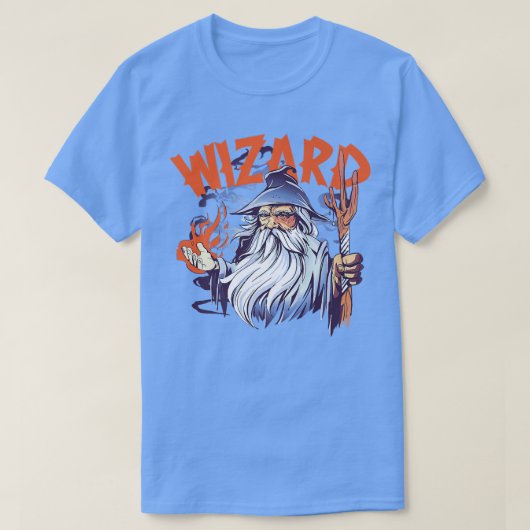 The Strong Old Wizard Magical Power Wizard T-Shirt (Design vorne)