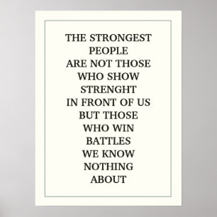 THE STRONGEST-LEUTE SIND NICHT JENE WHO ZEIGEN POSTER