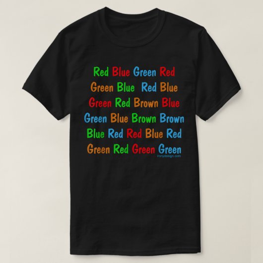 The Stroop Test Dark  T-Shirt (Design vorne)