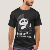 The Struggle Is Real Lazy Panda Panda T-Shirt (Vorderseite)