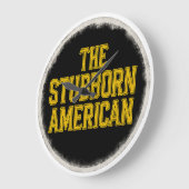 The Stubborn American Bold Emblem Clock Große Wanduhr (Winkel)