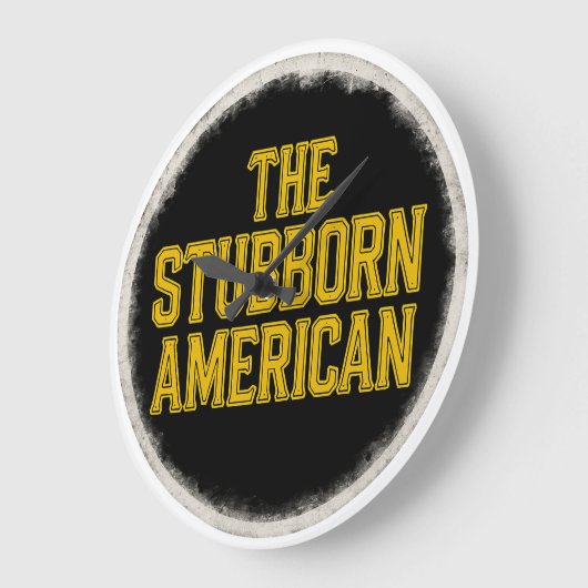 The Stubborn American Bold Emblem Clock Große Wanduhr (Winkel)