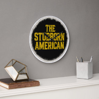 The Stubborn American Bold Emblem Clock Große Wanduhr