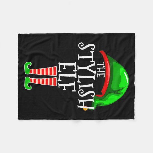 The Stylish Elf Group Matching Family Christmas Fleecedecke (Vorderseite (Horizontal))