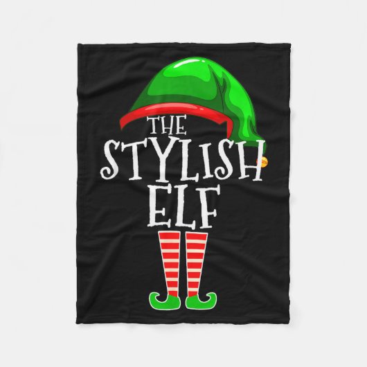 The Stylish Elf Group Matching Family Christmas Fleecedecke (Vorderseite)