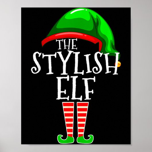The Stylish Elf Group Matching Family Christmas Poster (Vorne)