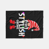 The Stylish Gnome Christmas Matching Pajama Fleecedecke (Vorderseite (Horizontal))