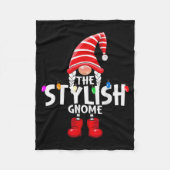 The Stylish Gnome Christmas Matching Pajama Fleecedecke (Vorderseite)