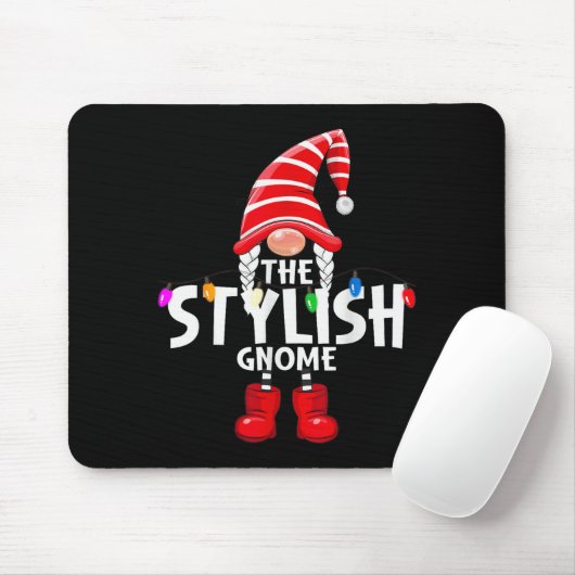 The Stylish Gnome Christmas Matching Pajama Mousepad (Mit Mouse)