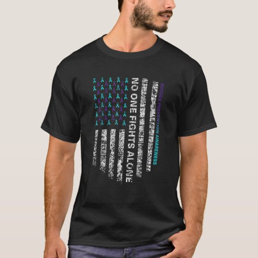 The Suicide Prevention Awareness Week Ribbon Ameri T-Shirt (Vorderseite)