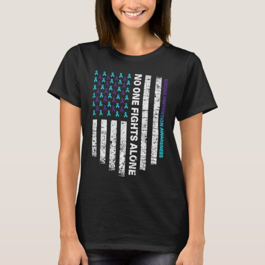 The Suicide Prevention Awareness Week Ribbon Ameri T-Shirt (Vorderseite)