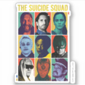 The Suicide Squad | Retro Grid With Amanda Waller Aufkleber (Vorderseite)