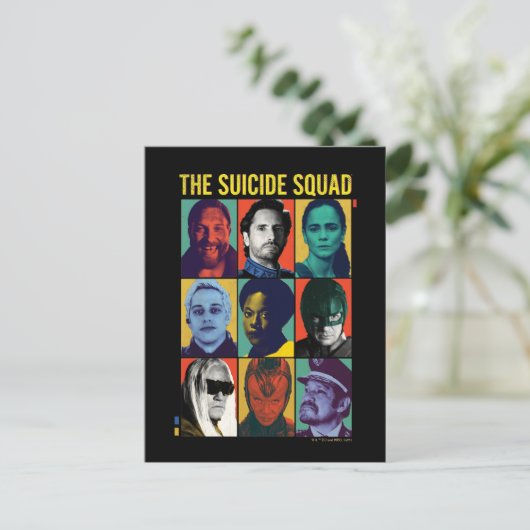 The Suicide Squad | Retro Grid With Amanda Waller Postkarte (Stehend Vorderseite)