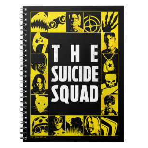 The Suicide Squad   Yellow & Black Icon Blocks Notizblock
