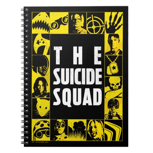 The Suicide Squad | Yellow & Black Icon Blocks Notizblock (Vorderseite)