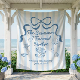 The Summer I turned 12 Birthday Banner  Wandteppich