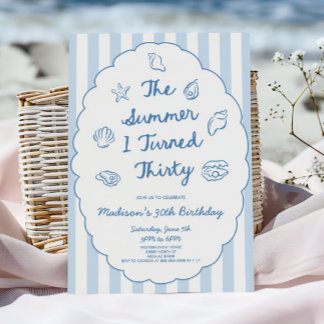 The Summer I Turned Thirty 30th Birthday Party Einladung
