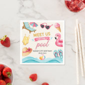 The Summer Pool Birthday Napkin Serviette (Beispiel)