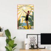 The Sun All Year Round Côte d'Azur French Riviera Poster (Heimbüro)