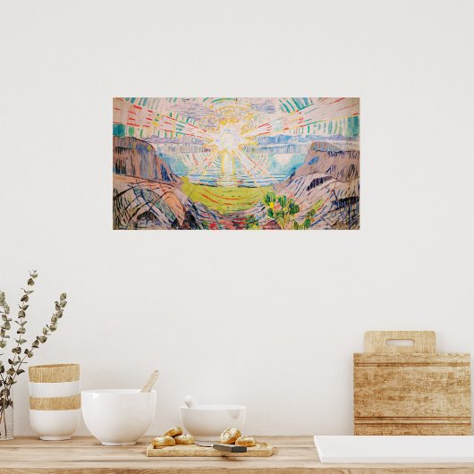 The Sun by Edvard Munch Poster (Küche)