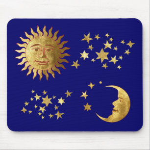The Sun, die Sterne, der Mond Mousepad