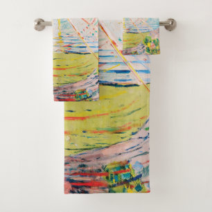 The Sun durch Edvard Munch Badhandtuch Set