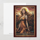 The Sun (Sol) Tarot Art Flat Thank You Card Dankeskarte (Vorne/Hinten)