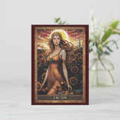 The Sun (Sol) Tarot Art Flat Thank You Card Dankeskarte (Stehend Vorderseite)