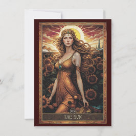 The Sun (Sol) Tarot Art Flat Thank You Card Dankeskarte