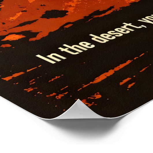 The Sun Spider’s Shadow Desert Art Poster (Ecke)