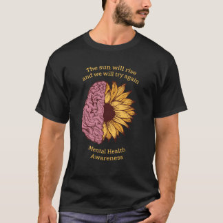 The Sun steigt Gesundheits-Bewusstsein T-Shirt