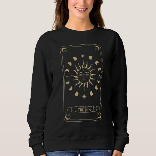 The Sun - Tarot Card Boho & Minimalism Dark Academ Sweatshirt (Vorderseite)