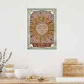 The Sun Vintag Tarot Card Celestial Art Poster (Küche)
