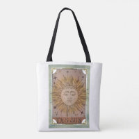The Sun Vintag Tarot Card Celestial Art