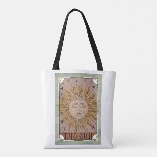 The Sun Vintag Tarot Card Celestial Art Tasche (Rückseite)