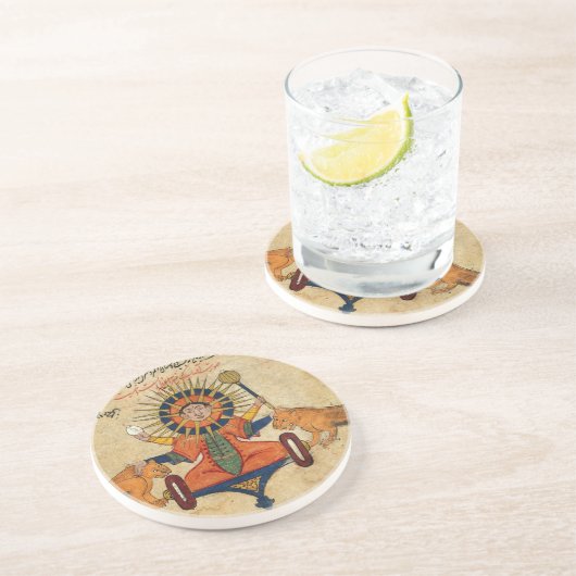 The Sun von persischem Manuskript 373 Getränkeuntersetzer (Seite)