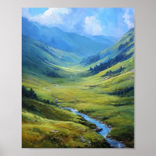 The Sunlit Traverse: A Winding River through the V Poster (Vorne)