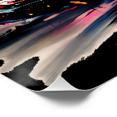 The Supercar in Motion Poster (Ecke)