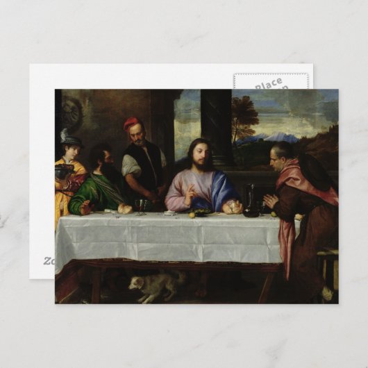 The Supper in Emmaus, c.1535 Postkarte (Vorne/Hinten)