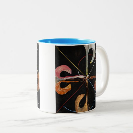 The Swan, Gruppe IX, Nr. 7 von Hilma af Klint Zweifarbige Tasse (VorderseiteRechts)