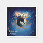 The Swan Who Guards the Moon.  Serviette (Vorderseite)