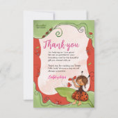 The Sweet Little Ladybug & Heart Card  Dankeskarte (Vorderseite)