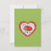The Sweet Little Ladybug & Heart Card  Dankeskarte (Rückseite)
