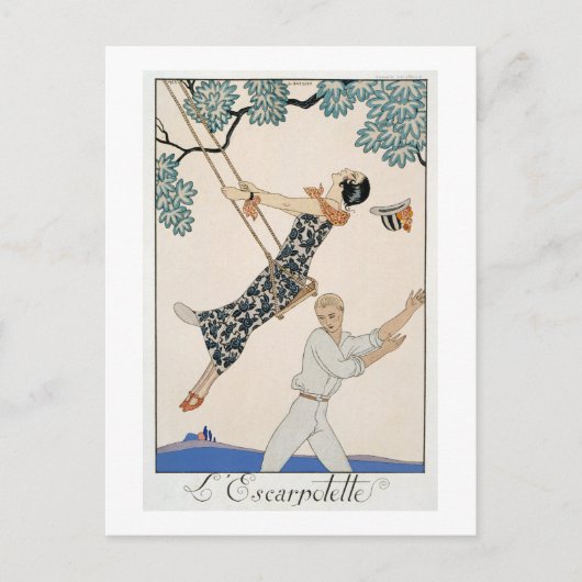 The Swing, 1923 (pochoir print) Postkarte (Vorderseite)