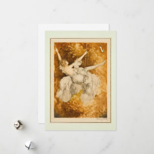 The Swing, 1928 von Louis Icart Feiertagskarte