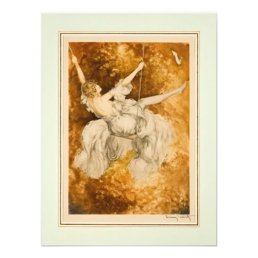 The Swing, 1928 von Louis Icart Fotodruck (Vorne)