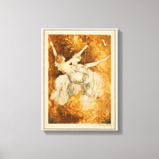 The Swing, 1928 von Louis Icart Leinwanddruck (Vorderseite)