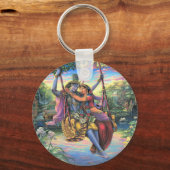 The Swing Pastime - Radha und Krishna Schlüsselanhänger (Vorderseite)
