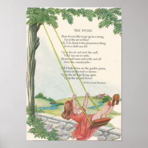 The Swing Robert Louis Stevenson Kinderzimmer Post Poster