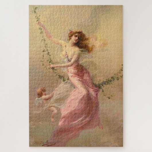"The Swing" von Edouard Bisson Pre-Raphaelite Puzzle (Vertikal)